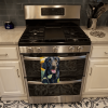 Flat Coated Retriever in Sunflowers Kitchen Towel