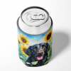 Flat-Coated Retriever 6078 In Sunflowers Can or Bottle Hugger