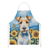 Wire Fox Terrier in Sunflowers Apron