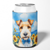 Wire Fox Terrier 6079 In Sunflowers Can or Bottle Hugger