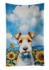 Wire Fox Terrier in Sunflowers Kitchen Towel
