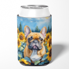 French Bulldog 6080 In Sunflowers Can or Bottle Hugger