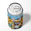 French Bulldog 6080 In Sunflowers Can or Bottle Hugger