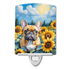French Bulldog 6080 In Sunflowers Ceramic Night Light