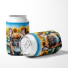 French Bulldog 6081 In Sunflowers Can or Bottle Hugger