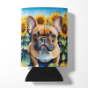 French Bulldog 6081 In Sunflowers Can or Bottle Hugger