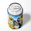 French Bulldog 6082 In Sunflowers Can or Bottle Hugger