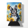French Bulldog 6082 In Sunflowers Can or Bottle Hugger