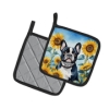 French Bulldog 6082 In Sunflowers Pair of Potholders