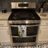 German Shepherd - White - in Sunflowers Kitchen Towel