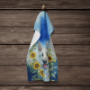 German Shepherd - White - in Sunflowers Kitchen Towel
