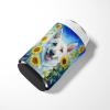 German Shepherd 6083 In Sunflowers Can or Bottle Hugger