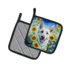 German Shepherd 6083 In Sunflowers Pair of Potholders