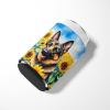 German Shepherd 6084 In Sunflowers Can or Bottle Hugger