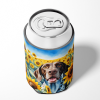 German Shorthaired Pointer 6085 In Sunflowers Can or Bottle Hugger