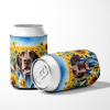 German Shorthaired Pointer 6085 In Sunflowers Can or Bottle Hugger