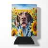 German Shorthaired Pointer 6085 In Sunflowers Can or Bottle Hugger