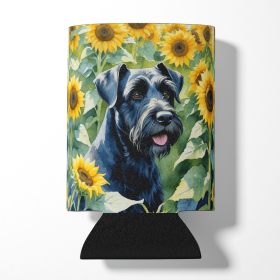 Giant Schnauzer 6087 In Sunflowers Can or Bottle Hugger