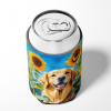 Golden Retriever 6088 In Sunflowers Can or Bottle Hugger