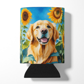 Golden Retriever 6088 In Sunflowers Can or Bottle Hugger