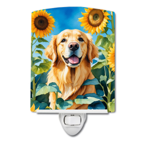 Giant Schnauzer 6087 In Sunflowers Ceramic Night Light