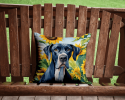 Great Dane 6091 In Sunflowers Throw Pillow