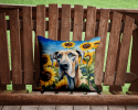 Great Dane 6092 In Sunflowers Throw Pillow