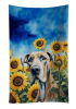 Great Dane 2 in Sunflowers Kitchen Towel