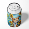 Greyhound 6095 In Sunflowers Can or Bottle Hugger