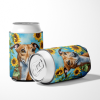 Greyhound 6095 In Sunflowers Can or Bottle Hugger