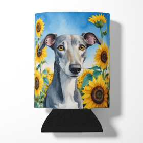 Greyhound 6096 In Sunflowers Can or Bottle Hugger