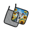 Greyhound 6096 In Sunflowers Pair of Potholders