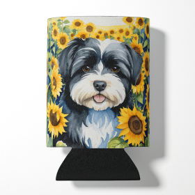 Havanese 6097 In Sunflowers Can or Bottle Hugger