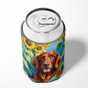 Irish Setter 6098 In Sunflowers Can or Bottle Hugger