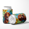 Irish Setter 6098 In Sunflowers Can or Bottle Hugger