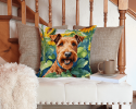 Irish Terrier 6099 In Sunflowers Throw Pillow