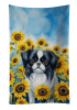 Japanese Chin 1 in Sunflowers Kitchen Towel