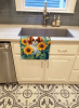 Japanese Chin 2 in Sunflowers Kitchen Towel