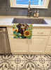 Labrador Retriever - Chocolate - in Sunflowers Kitchen Towel