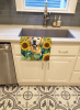 Labrador Retriever - Yellow - in Sunflowers Kitchen Towel