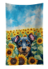 Manchester Terrier in Sunflowers Kitchen Towel