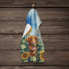 Nova Scotia Duck Trolling Retriever in Sunflowers Kitchen Towel