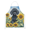 Poodle - Black - in Sunflowers Apron
