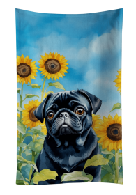 Pug 1 in Sunflowers Kitchen Towel