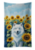 Samoyed 2 in Sunflowers Kitchen Towel