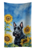 Scottish Terrier in Sunflowers Kitchen Towel