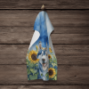 Siberian Husky 1 in Sunflowers Kitchen Towel