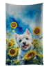 Westie 2 in Sunflowers Kitchen Towel