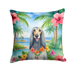 Afghan Hound 6346 Luau Throw Pillow