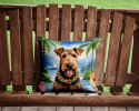 Airedale Terrier 6347 Luau Throw Pillow
